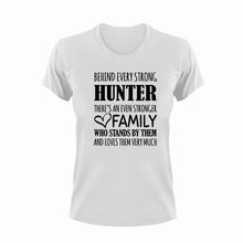 Load image into Gallery viewer, Strong Hunter T-ShirtBehind every, family, hunt, hunter, hunting, Ladies, Mens, strong, Unisex
