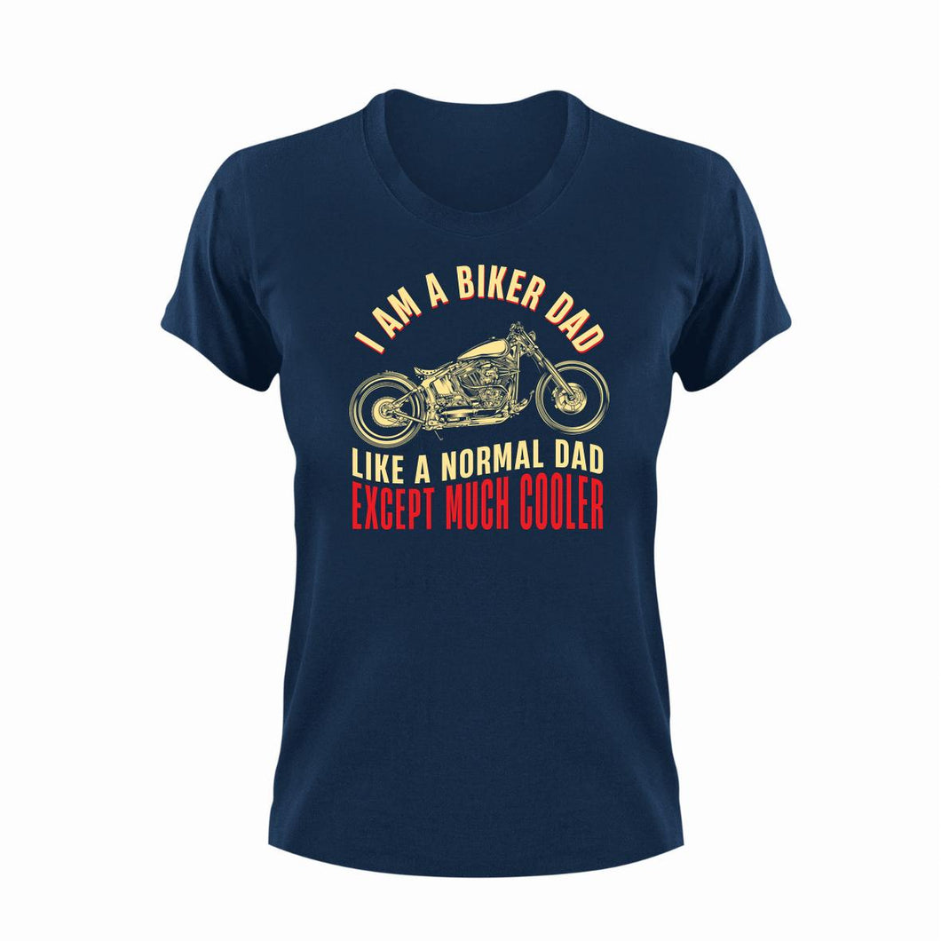 I Am A Biker Dad Unisex Navy T-Shirt Gift Idea 137