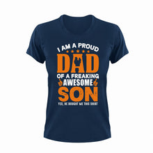 Load image into Gallery viewer, I Am A Proud Dad Unisex Navy T-Shirt Gift Idea 137
