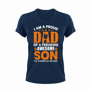 I Am A Proud Dad Unisex Navy T-Shirt Gift Idea 137