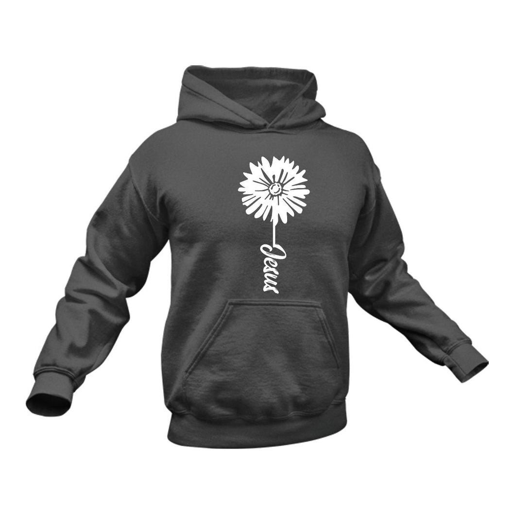 Jesus Flower Christian Hoodie - Birthday Gift Idea or Christmas Present