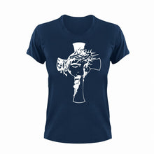 Load image into Gallery viewer, Jesus Cross Unisex Navy T-Shirt Gift Idea 123

