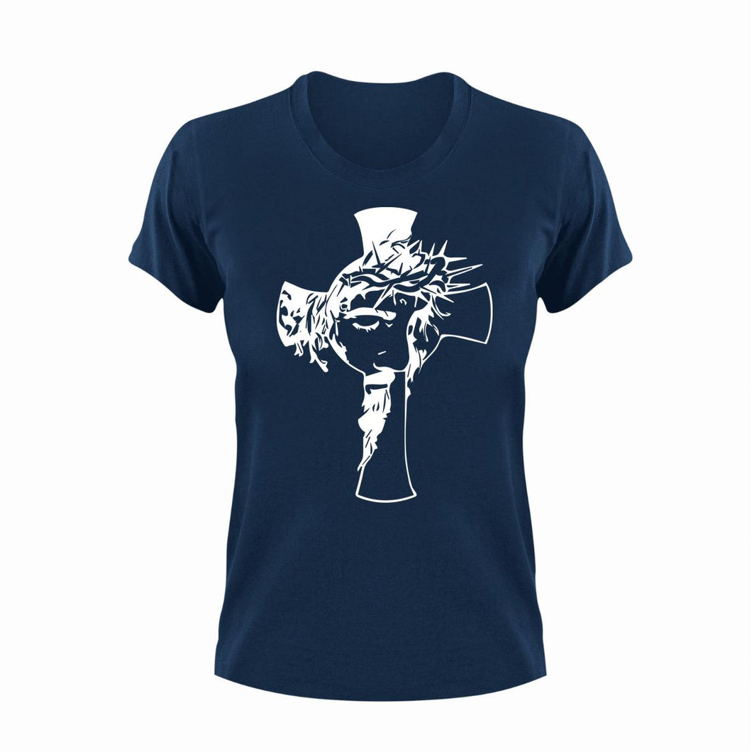Jesus Cross Unisex Navy T-Shirt Gift Idea 123