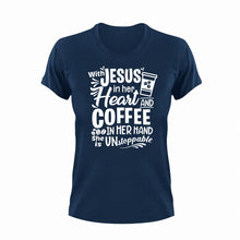 Load image into Gallery viewer, Jesus In Her Heart Unisex Navy T-Shirt Gift Idea 123
