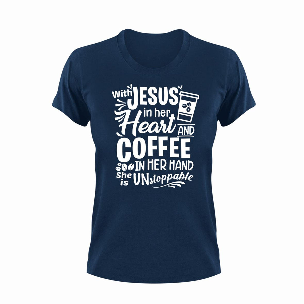 Jesus In Her Heart Unisex Navy T-Shirt Gift Idea 123