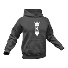 Load image into Gallery viewer, King of Hearts Hoodie - Birthday Gift or Christmas Present Idea
