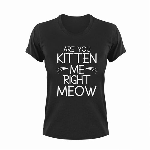Are You Kitten Me Right Meow Cat T-Shirtcat, funny, kitten, Ladies, Mens, pets, Unisex