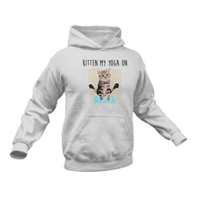 Load image into Gallery viewer, Kitten Yoga Hoodie -  Birthday Gift Idea for Cta Yoga Christmas Present
