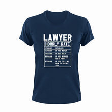 Load image into Gallery viewer, Lawyer Hourly Rate Funny T-Shirtfunny, Hourly Rate, hourly rates, Ladies, law, lawyer, Mens, Unisex
