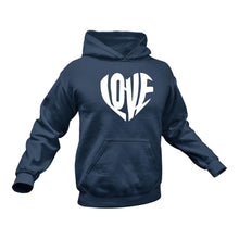 Load image into Gallery viewer, Love Heart  Hoodie - Birthday Gift Idea or Christmas Present
