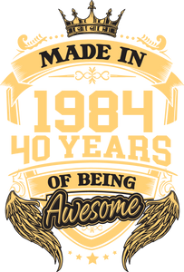 Made In 1984 40 Years Old Birthday Gift Idea T-Shirt