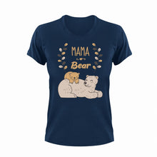 Load image into Gallery viewer, Mama Bear 2 Unisex Navy T-Shirt Gift Idea 130
