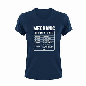 Mechanic Hourly Rate Funny T-Shirtfunny, Hourly Rate, hourly rates, Ladies, Mail, mechanic, Mens, Unisex