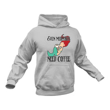 Load image into Gallery viewer, Even Mermaids Need Coffee - Unique Cotton Hoodie - Best Idea for a Gift
