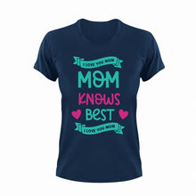 Load image into Gallery viewer, Mom Knows Best Unisex Navy T-Shirt Gift Idea 130
