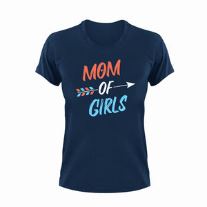 Mom Of Girls Unisex Navy T-Shirt Gift Idea 130