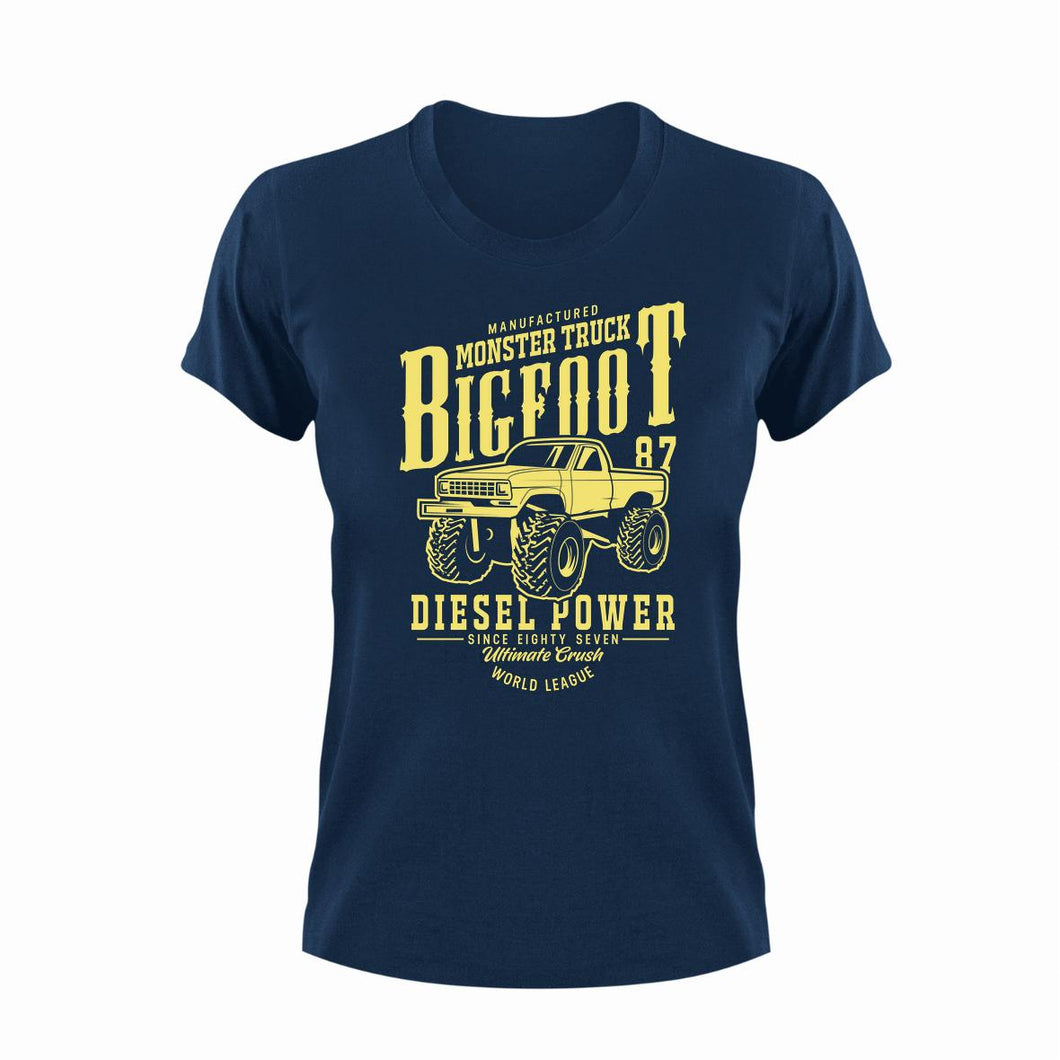 Monster Truck Bigfoot Unisex Navy T-Shirt Gift Idea 125