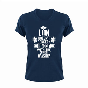 A Lion Doesn't Concern Himself With The Opinion Of A Sheep Motivational T-ShirtLadies, Mens, motivation, Unisex