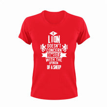 Load image into Gallery viewer, A Lion Doesn&#39;t Concern Himself With The Opinion Of A Sheep Motivational T-ShirtLadies, Mens, motivation, Unisex
