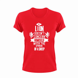 A Lion Doesn't Concern Himself With The Opinion Of A Sheep Motivational T-ShirtLadies, Mens, motivation, Unisex