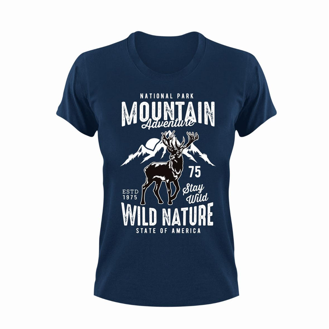 Mountain Adventure  Unisex Navy T-Shirt Gift Idea 134