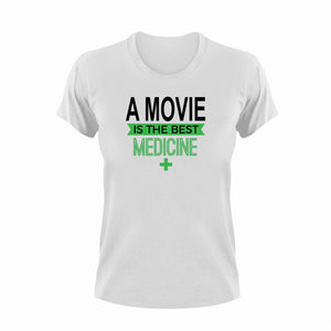 A Movie is the best medicine T-Shirtacting, actor, Ladies, medicine, Mens, movie, scary movies, the best medicine, Unisex