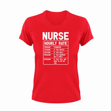 Load image into Gallery viewer, Nurse Hourly Rate Funny T-Shirtfunny, Hourly Rate, hourly rates, Ladies, Mens, night nurses, nurse, Unisex
