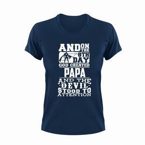 And on the 8th day God created Papa T-Shirtchristian, dad, fatherhood, Fathers day, Ladies, Mens, Unisex