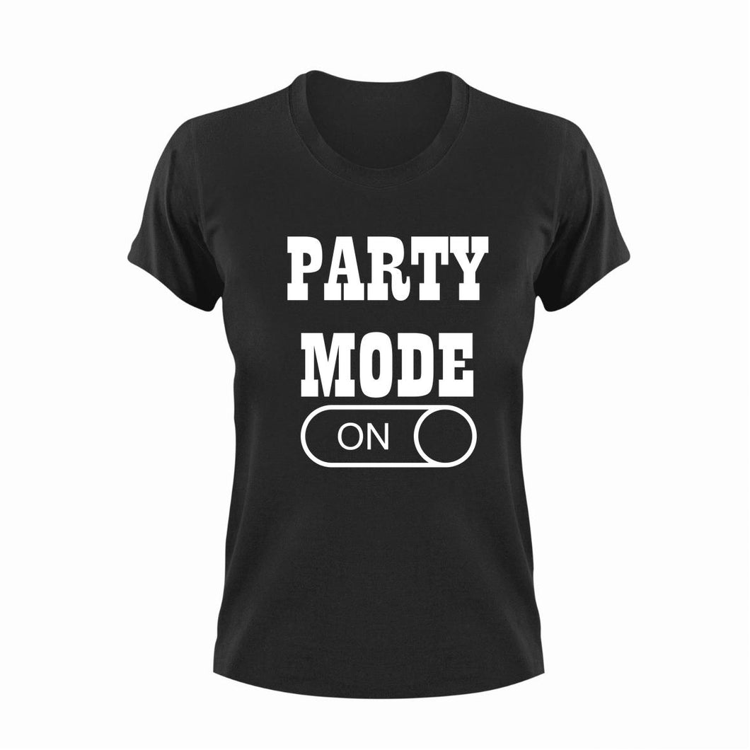 Party Mode ON T-ShirtAdventure, bachelorette party, Ladies, Mens, Mode On, party, Unisex