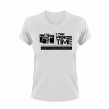 Load image into Gallery viewer, I can freeze time T-ShirtLadies, Mens, photo, photographer, photography, Unisex

