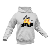Load image into Gallery viewer, Love At First Bite Pizza Hoodie - Birthday Gift Idea or Christmas Present
