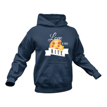 Load image into Gallery viewer, Love At First Bite Pizza Hoodie - Birthday Gift Idea or Christmas Present
