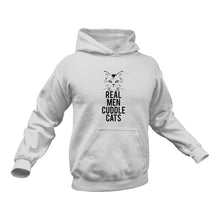 Load image into Gallery viewer, Real Men Cuddle Cats Hoodie - Best Birthday Gift or Christmas Present
