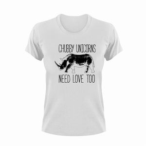 Chubby unicorns need love too T-Shirt
