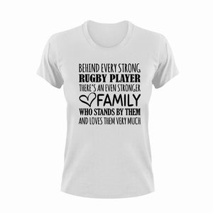 Strong Rugby Player T-ShirtBehind every, family, Ladies, Mens, rugby, sport, strong, Unisex