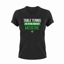 Load image into Gallery viewer, Table tennis is the best medicine T-Shirthealth, Ladies, medicine, Mens, sport, table tennis, Unisex
