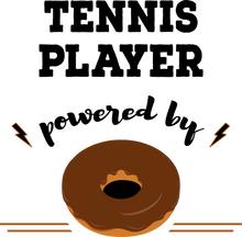 Load image into Gallery viewer, Tennis player powered by donut Hoodie Birthday Gift Idea or Christmas Present
