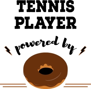 Tennis player powered by donut Hoodie Birthday Gift Idea or Christmas Present