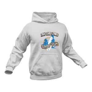 This Girl Loves Surfing Hoodie - Best Birthday Gift or Christmas Present