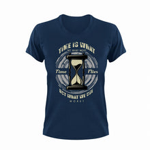 Load image into Gallery viewer, Time Is What Unisex Navy T-Shirt Gift Idea 131
