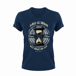 Time Is What Unisex Navy T-Shirt Gift Idea 131