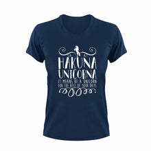 Load image into Gallery viewer, Hakuna unicorna T-Shirtfantasy, hakuna matata, Ladies, Mens, unicorn, Unicorns, Unisex
