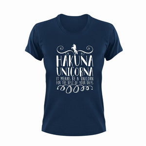 Hakuna unicorna T-Shirtfantasy, hakuna matata, Ladies, Mens, unicorn, Unicorns, Unisex