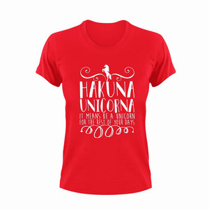 Hakuna unicorna T-Shirtfantasy, hakuna matata, Ladies, Mens, unicorn, Unicorns, Unisex