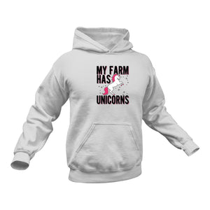 Unicorns Farm Hoodie Birthday Gift Idea or Christmas Present