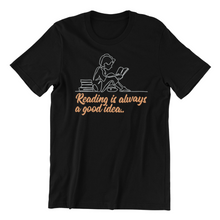 Load image into Gallery viewer, boy reading book Tshirt
