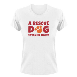 A rescue dog stole my heart t-shirt 1