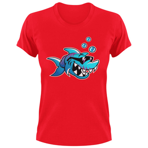 Blue Shark with sunglasses t-shirt