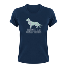 Load image into Gallery viewer, Happiness is a German Shepherd T-Shirt
