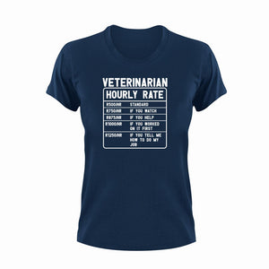 Veterinarian Hourly Rate Funny T-Shirtfunny, Hourly Rate, hourly rates, Ladies, Mens, Unisex, Vet, Veterinarian